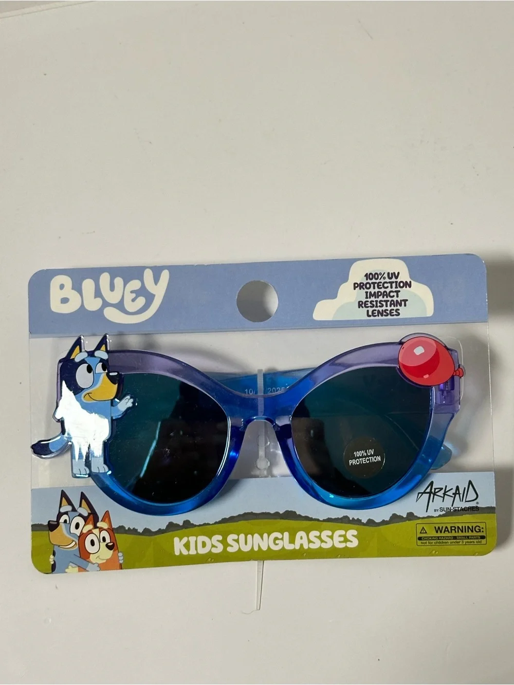 Bluey Kids Sunglasses with Purple-Blue Frame and UV Protection